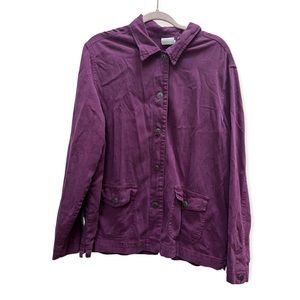 Vintage purple button up, with decorative buttons